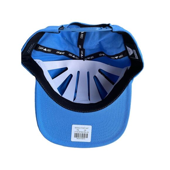 POLER Wiggle Font Flat Bill Hat Cap BLUE Snapback OSFA Deadstock - Picture 3 of 4